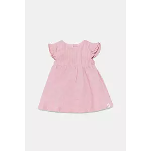 United Colors of Benetton rochie de in pentru bebeluși culoarea roz, midi, evazati, 43WBAV00N imagine