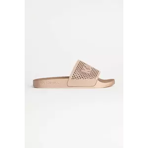 Karl Lagerfeld șlapi de piele KONDO 2.0 culoarea aurie, KL80915 imagine