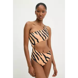 Answear Lab costum de baie dintr-o bucată culoarea maro, cupa usor rigidizata imagine