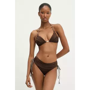 Answear Lab costum de baie din două piese culoarea maro, cupa usor rigidizata imagine