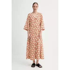 Marc O'Polo rochie din bumbac culoarea maro, maxi, oversize, 504080921145 imagine