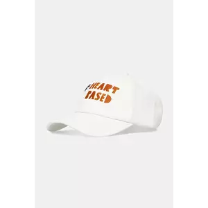 Samsoe Samsoe șapcă de baseball din bumbac SAHEART culoarea alb, cu imprimeu, U25100023 imagine