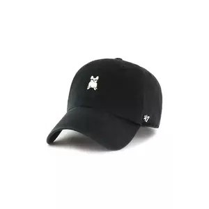 47 brand șapcă de baseball din bumbac Dog Base Runner Icon culoarea negru, neted, XX-BSRIC284GWS-BK05 imagine