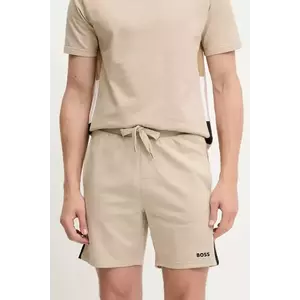 BOSS pantaloni scurți din bumbac culoarea bej, 50540730 imagine