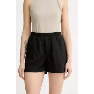 Won Hundred pantaloni scurți culoarea negru, neted, high waist, 3491-13056 imagine