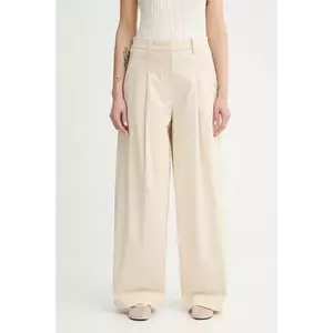 A.L.C. pantaloni Ryder culoarea bej, lat, high waist, 2PANT01145 imagine
