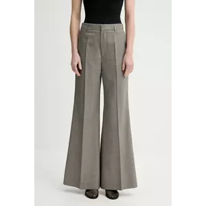 Filippa K pantaloni de lână culoarea maro, lat, high waist, 31424.FK imagine