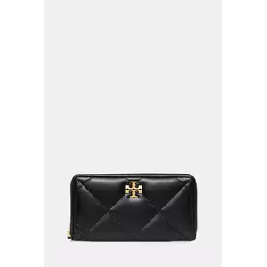 Tory Burch portofel de piele Kira Diamond Quilt culoarea negru, 154989-001 imagine