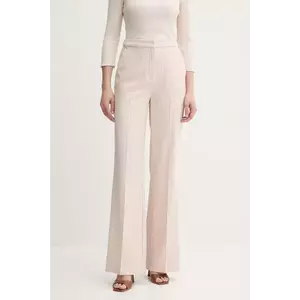 Morgan pantaloni PVIVI.F culoarea bej, evazati, high waist, PVIVI.F imagine