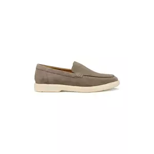 Geox mocasini din piele întoarsă U SPHERICA EC17 culoarea bej, U55LAD 00022 C1018 imagine