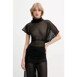 Rick Owens Lilies bluză culoarea negru, neted, LI01E4205OT imagine