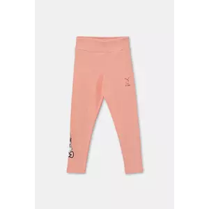 Puma leggins copii HELLO KITTY & FRIENDS High Waist Leggings culoarea portocaliu, cu imprimeu, 630064 imagine