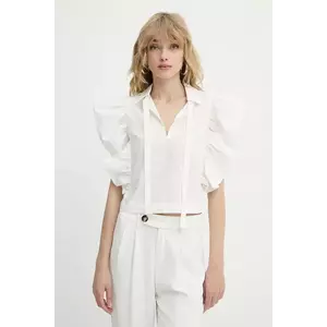 Silvian Heach bluză din bumbac SUHAT culoarea alb, neted, CVP25028CA imagine
