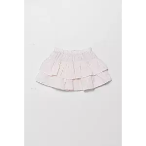 United Colors of Benetton fustă de in pentru copii culoarea roz, mini, evazati, 4Q1NG0010 imagine
