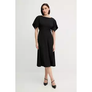 Sandro Ferrone rochie culoarea negru, midi, evazati, S23XBEBRANCALEONE imagine