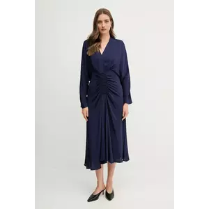 Sandro Ferrone rochie culoarea bleumarin, maxi, drept, S31XBESARAH imagine