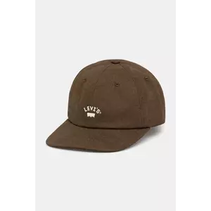 Levi's șapcă de baseball din bumbac culoarea maro, cu imprimeu, 000AG-0011 imagine