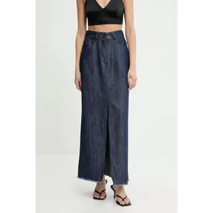 Answear Lab fusta jeans culoarea albastru marin, maxi, drept imagine