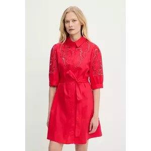 Answear Lab rochie din bumbac culoarea rosu, mini, evazati imagine