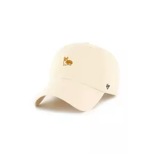 47 brand șapcă de baseball din bumbac Dog Base Runner Icon culoarea bej, uni, XX-BSRIC1411GWS-NTH imagine