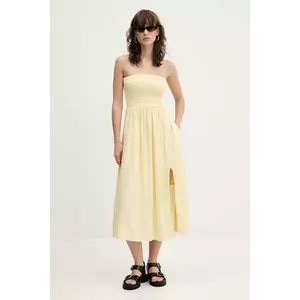 Hollister Co. rochie culoarea galben, midi, evazati, KI359-5045 imagine