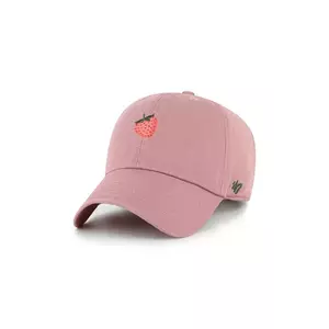 47 brand șapcă de baseball din bumbac Fruit Base Runner Icon culoarea roz, uni, XX-BSRIC1411GWS-QC imagine