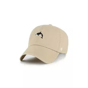 47 brand șapcă de baseball din bumbac Orca Base Runner Icon culoarea bej, uni, XX-BSRIC1411GWS-KHE imagine