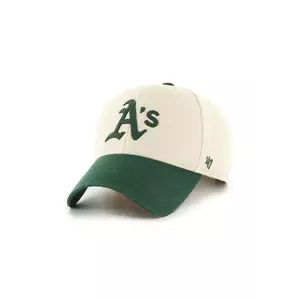 47 brand șapcă de baseball din bumbac MLB Oakland Athletics culoarea alb, cu imprimeu, B-FIRFD18HTP-SS imagine
