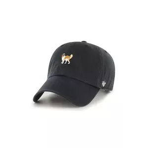 47 brand șapcă de baseball din bumbac Dog Base Runner Icon culoarea negru, uni, XX-BSRIC1411GWS-BKT imagine