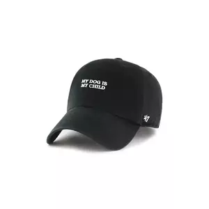 47 brand șapcă de baseball din bumbac Slogan Base Runner Icon culoarea negru, uni, XX-BSRIC1411GWS-BKC imagine