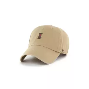 47 brand șapcă de baseball din bumbac Dog Base Runner Icon culoarea bej, uni, XX-BSRIC1411GWS-KH imagine