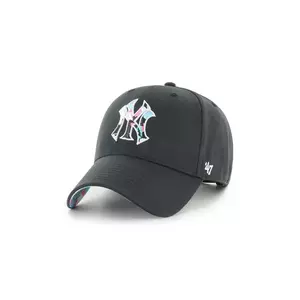 47 brand șapcă MLB New York Yankees culoarea negru, cu imprimeu, B-DGTSM17CTP-BK imagine