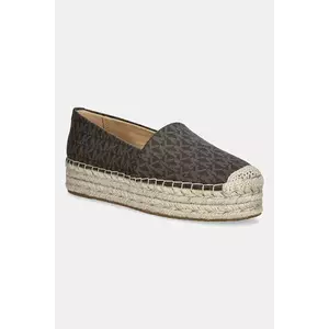 MICHAEL Michael Kors espadrile Lynn culoarea maro, cu platforma, 40S5LYFP1B.200 imagine