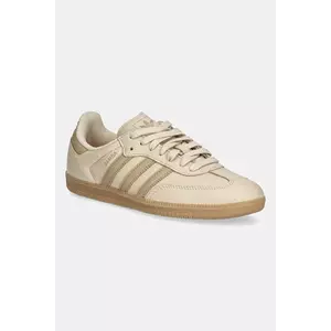 adidas Originals sneakers din piele Samba OG culoarea bej, JI3208 imagine