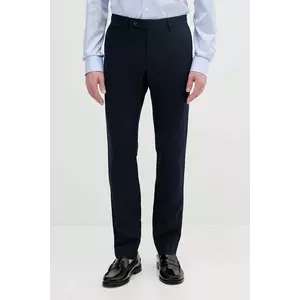 Hackett London pantaloni din in culoarea bleumarin, drept, HM212726R imagine