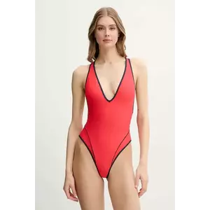 Rip Curl costum de baie culoarea rosu, cupa usor rigidizata, 0D8WSW imagine