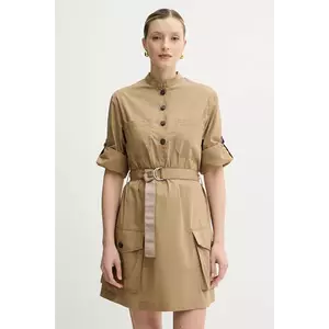 MAX&Co. rochie din bumbac culoarea verde, mini, drept, 2516221084200 imagine