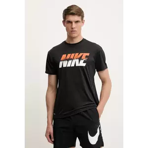 Nike tricou de înot culoarea negru, NESSF473 imagine