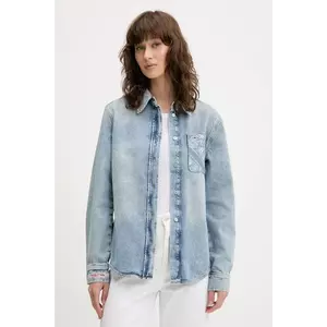 Tommy Jeans cămașă din bumbac denim cu guler clasic, relaxed, DW0DW20665 imagine
