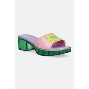 Melissa papuci MELISSA SHAPE + LAZY OAF AD culoarea violet, cu toc drept, M 33566 imagine