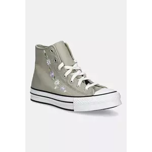 Converse teniși copii CHUCK TAYLOR ALL STAR EVA LIFT culoarea bej, A11825C imagine
