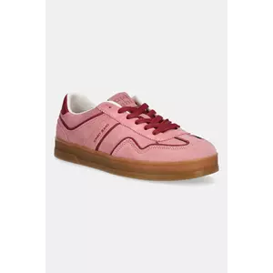Tommy Jeans sneakers din piele intoarsă THE GREENWICH culoarea roz, EN0EN02806 imagine