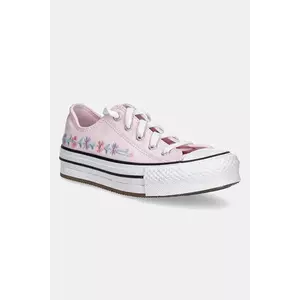 Converse teniși copii CHUCK TAYLOR ALL STAR EVA LIFT culoarea roz, A14995C imagine