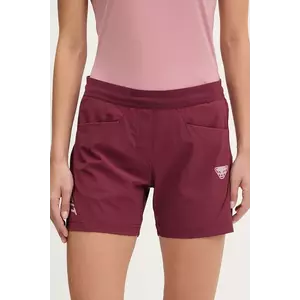 Dynafit pantaloni scurți outdoor Transalper culoarea bordo, uni, high waist, 08.0000071185 imagine