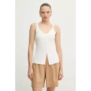 Sisley bluză culoarea bej, uni, 1084MH00G imagine