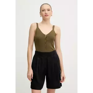 Sisley bluză culoarea verde, uni, 1084MH00G imagine