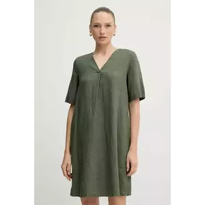 United Colors of Benetton rochie din in culoarea verde, mini, oversize, 4AGHDV0B0 imagine