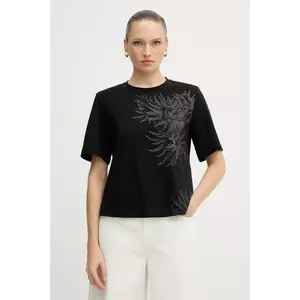 Sisley tricou din bumbac culoarea negru, 3I1XL107G imagine