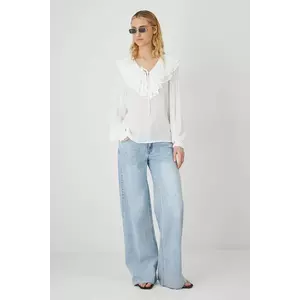 Medicine bluza culoarea alb, neted imagine