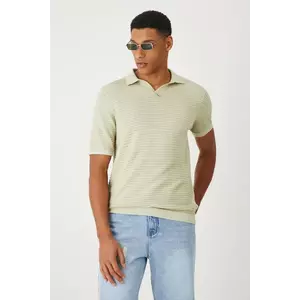 Medicine tricou polo culoarea verde, neted imagine